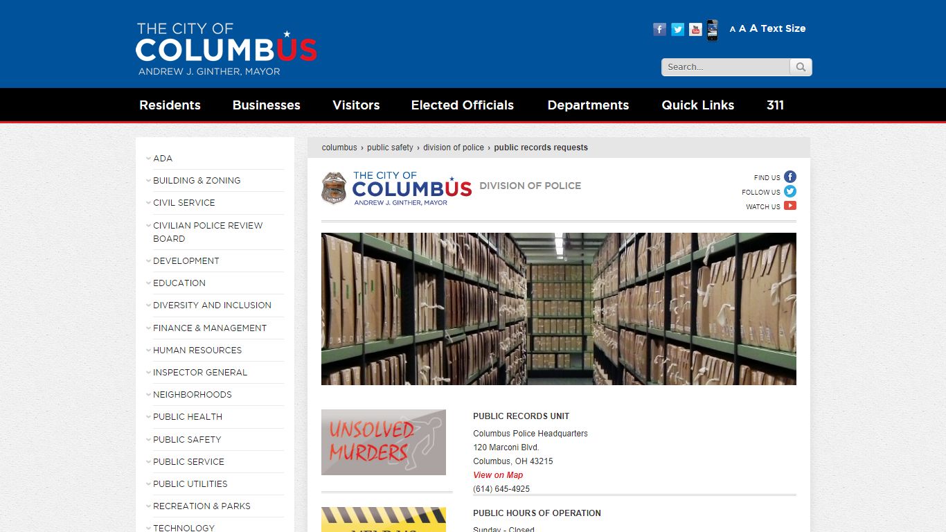 Public Records Requests - Columbus